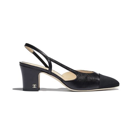 chanel goatskin slingback